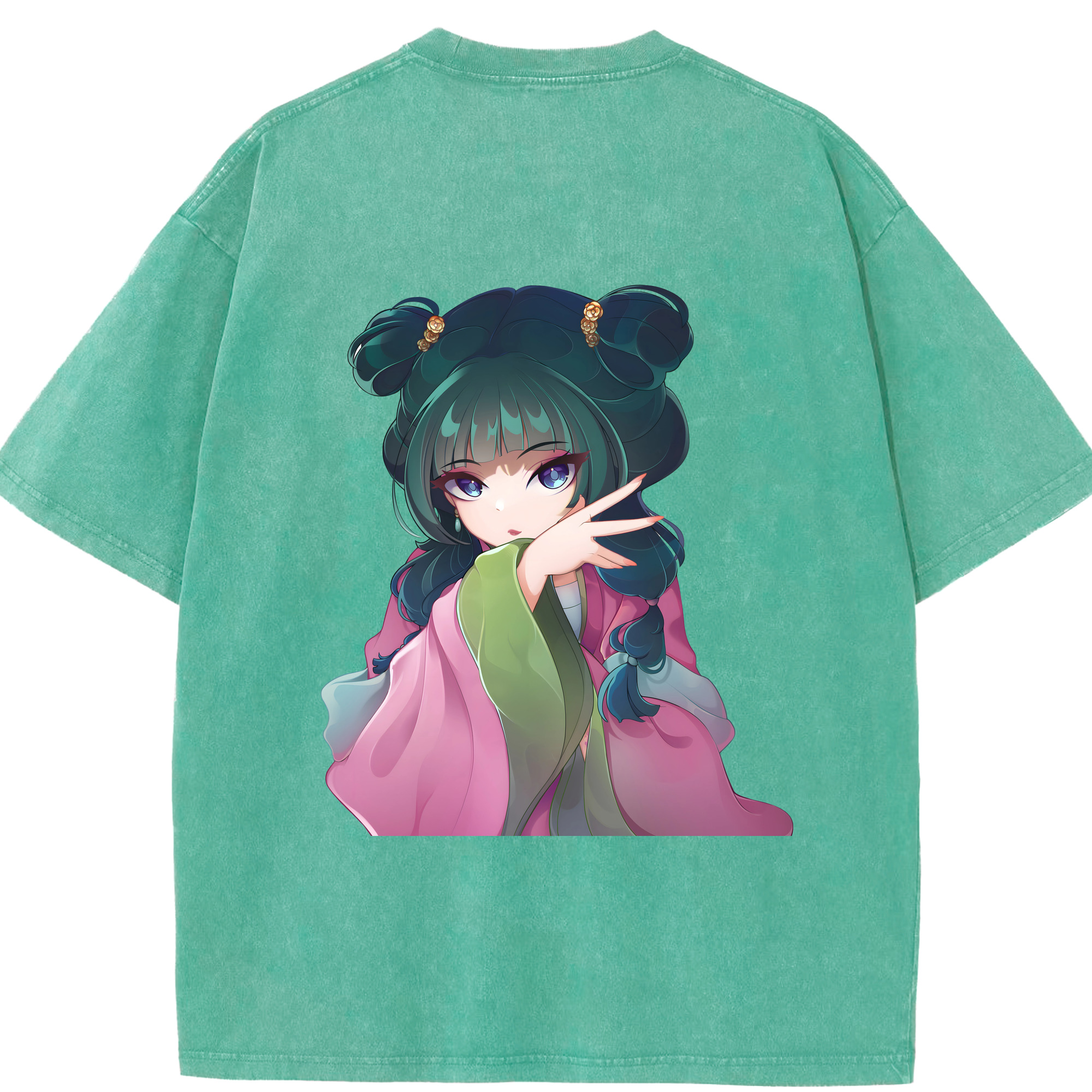 （画像用） 薬屋のひとりごと The Apothecary Diaries 綿100% ヴィンテージ風 半袖Tシャツ（背面プリント）